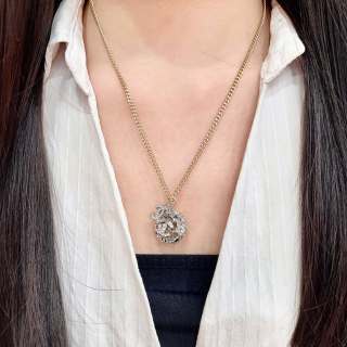 CHANEL Blooming Emblem Pendant Necklace
