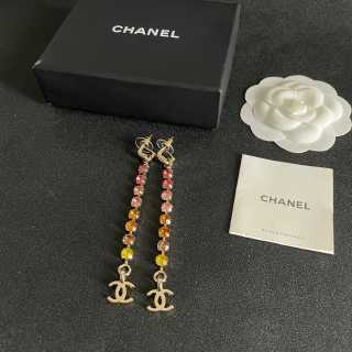 CHANEL Rainbow Bloom CC Cascade Earrings