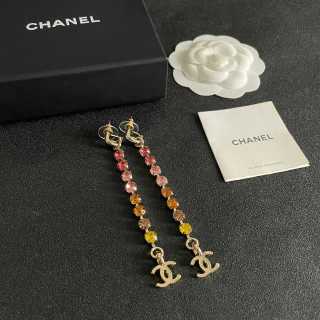 CHANEL Rainbow Bloom CC Cascade Earrings