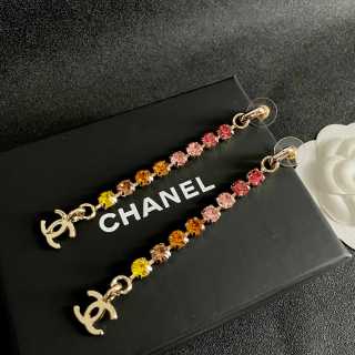 CHANEL Rainbow Bloom CC Cascade Earrings