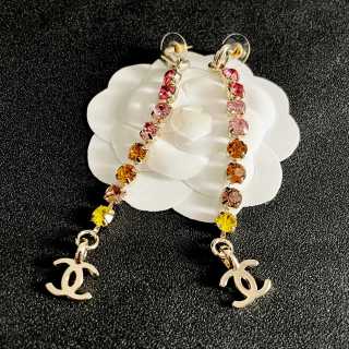 CHANEL Rainbow Bloom CC Cascade Earrings