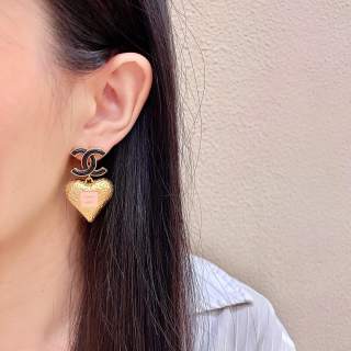 CHANEL Sweetheart CC Drop Stud Earrings