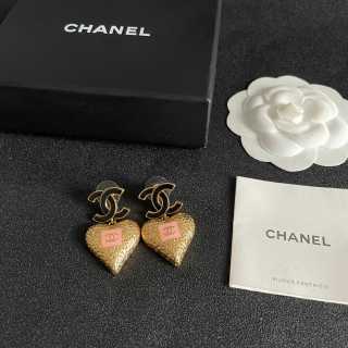 CHANEL Sweetheart CC Drop Stud Earrings