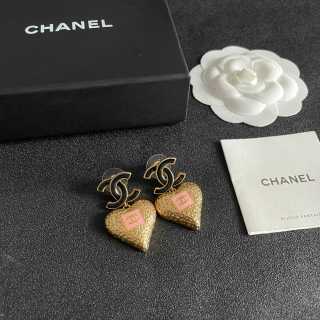 CHANEL Sweetheart CC Drop Stud Earrings