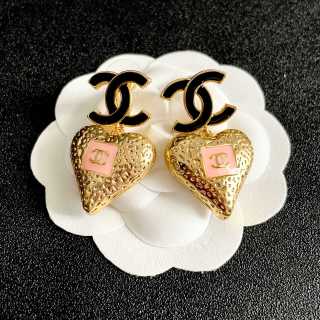 CHANEL Sweetheart CC Drop Stud Earrings