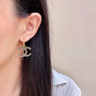 CHANEL Golden Orbit CC Statement Earrings