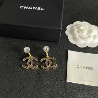 CHANEL Golden Orbit CC Statement Earrings