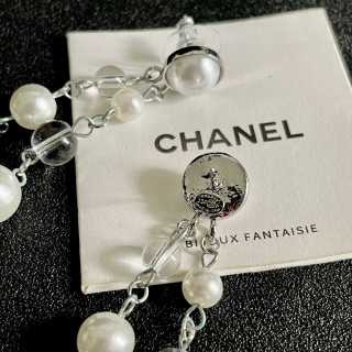 CHANEL Pearl Cascade CC Drop Earrings