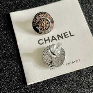 CHANEL Noir Medallion CC Stud Earrings