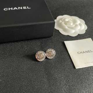 CHANEL Noir Medallion CC Stud Earrings