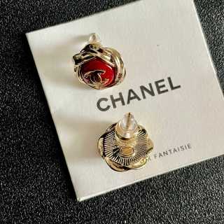 CHANEL Camellia Bloom CC Stud Earrings