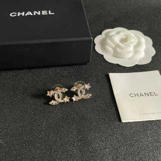CHANEL Crescent Bloom CC Drop Earrings