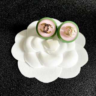 Chanel Colorful Enamel CC Stud Earrings – Elegant Luxury Fashion Jewelry