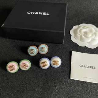 Chanel Colorful Enamel CC Stud Earrings – Elegant Luxury Fashion Jewelry