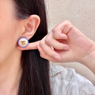 Chanel Colorful Enamel CC Stud Earrings – Elegant Luxury Fashion Jewelry