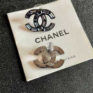 Chanel Silver Crystal CC Stud Earrings – Elegant Luxury Fashion Jewelry