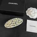 CHANEL Ivory Oval Hair Clip