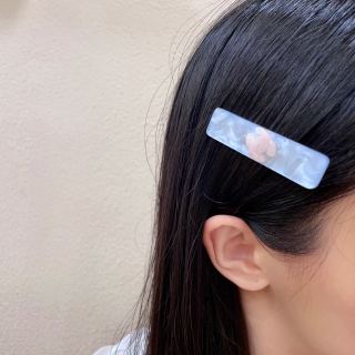 CHANEL Floral Resin Hair Barrettes
