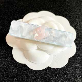 CHANEL Floral Resin Hair Barrettes