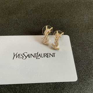 YSL Cassandre Crystal Mini Stud Earrings