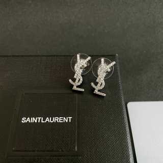 YSL Cassandre Crystal Mini Stud Earrings