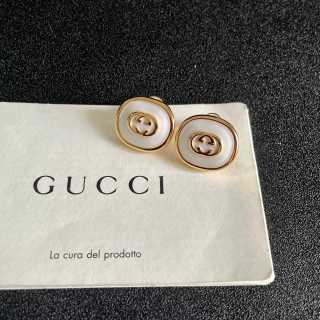 Gucci GG Pearl Frame Stud Earrings
