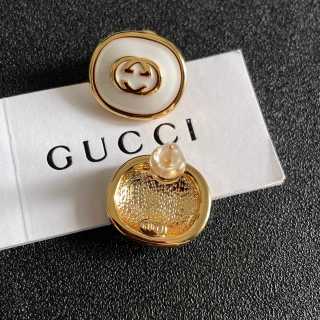 Gucci GG Pearl Frame Stud Earrings