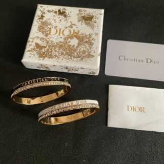 Dior Oblique Crystal Engraved Bangle
