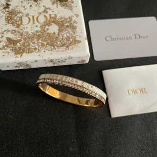 Dior Oblique Crystal Engraved Bangle