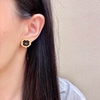 Dior Bloom Pearl Medallion Earrings