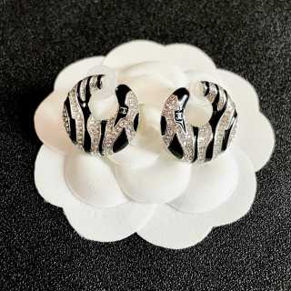 Chanel Modern Sculptural Curve Stud Earrings