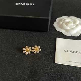 Chanel Delicate Bloom Flower Stud Earrings