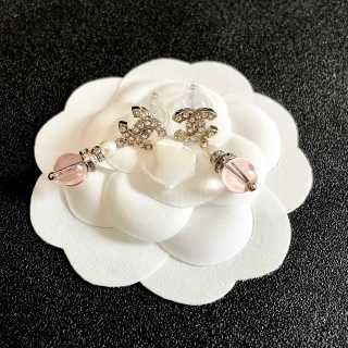 Chanel Romantic Floral Pearl Drop Stud Earrings