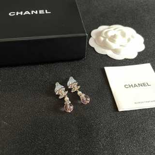 Chanel Romantic Floral Pearl Drop Stud Earrings