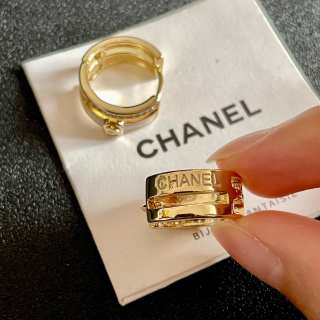 Chanel Elegant Layered Gold Stud Earrings