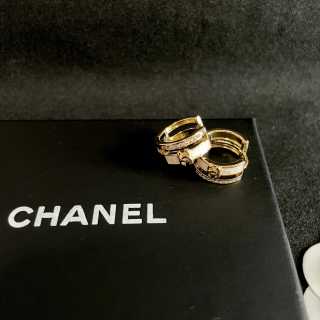 Chanel Elegant Layered Gold Stud Earrings