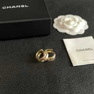 Chanel Elegant Layered Gold Stud Earrings