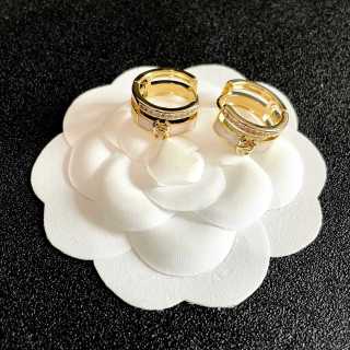 Chanel Elegant Layered Gold Stud Earrings
