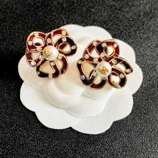 Chanel Timeless Floral Stud Earrings
