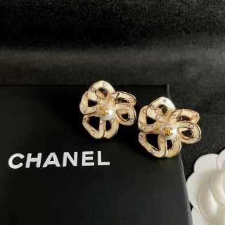 Chanel Timeless Floral Stud Earrings