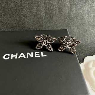 Chanel Crystal Bow Statement Earrings