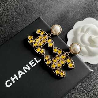 Chanel Elegant Pearl Signature Statement Earrings