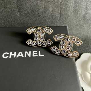 Chanel Elegant Openwork Signature Earrings