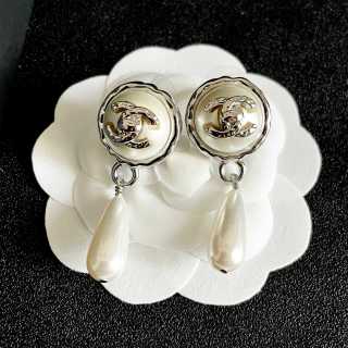 Chanel Timeless Pearl Dangle Earrings