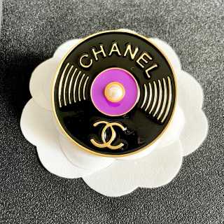 Chanel Art Deco Purple Gem Brooch
