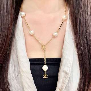 Chanel Timeless Pearl Y-Drop Necklace