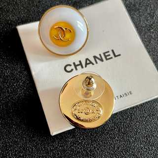 Chanel Timeless Round Signature Stud Earrings