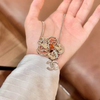 Chanel Vintage Crystal Charm Pendant Necklace