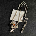 Chanel Vintage Crystal Charm Pendant Necklace