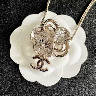Chanel Vintage Crystal Charm Pendant Necklace